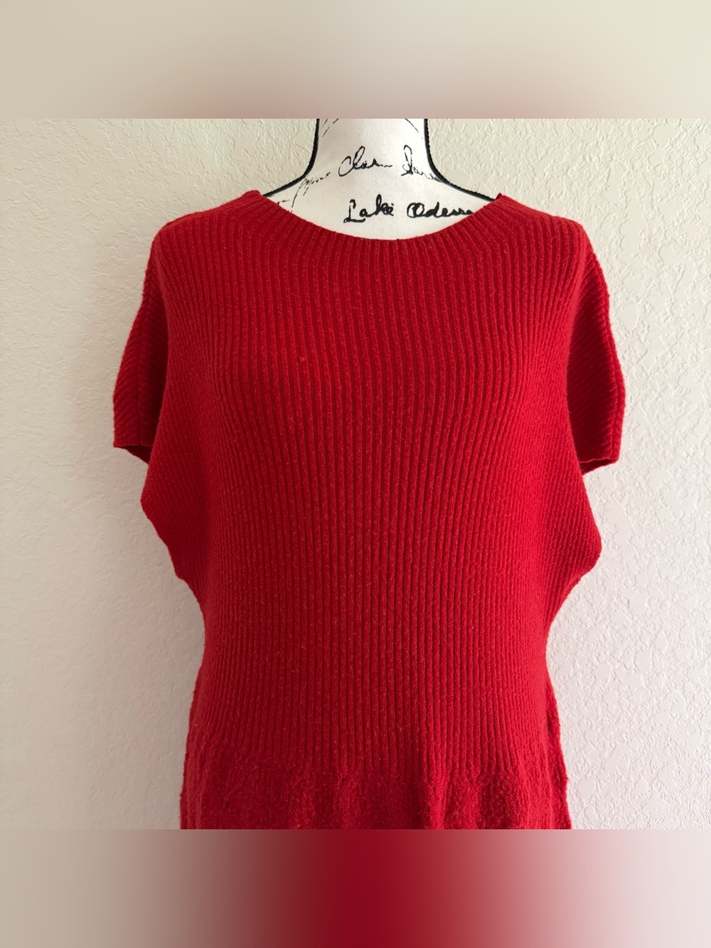 Anthropologie Feather Bone Red Sweater Dress - Picture 2 of 10